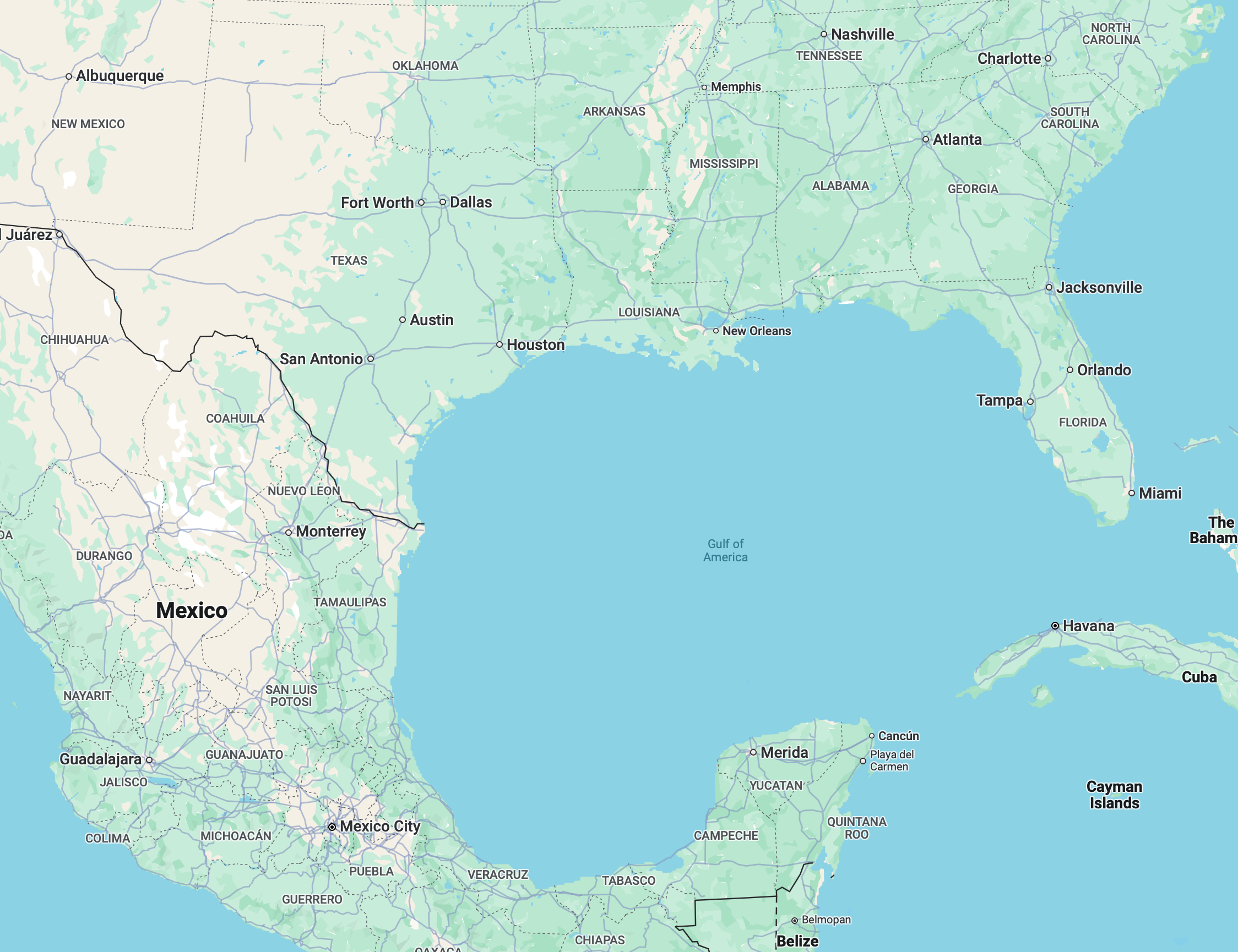 Gulf of mexico changes to gulf of america flowingdata