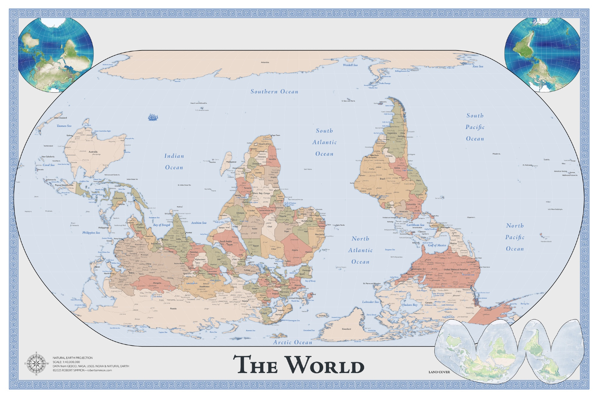 Map of an upside down world