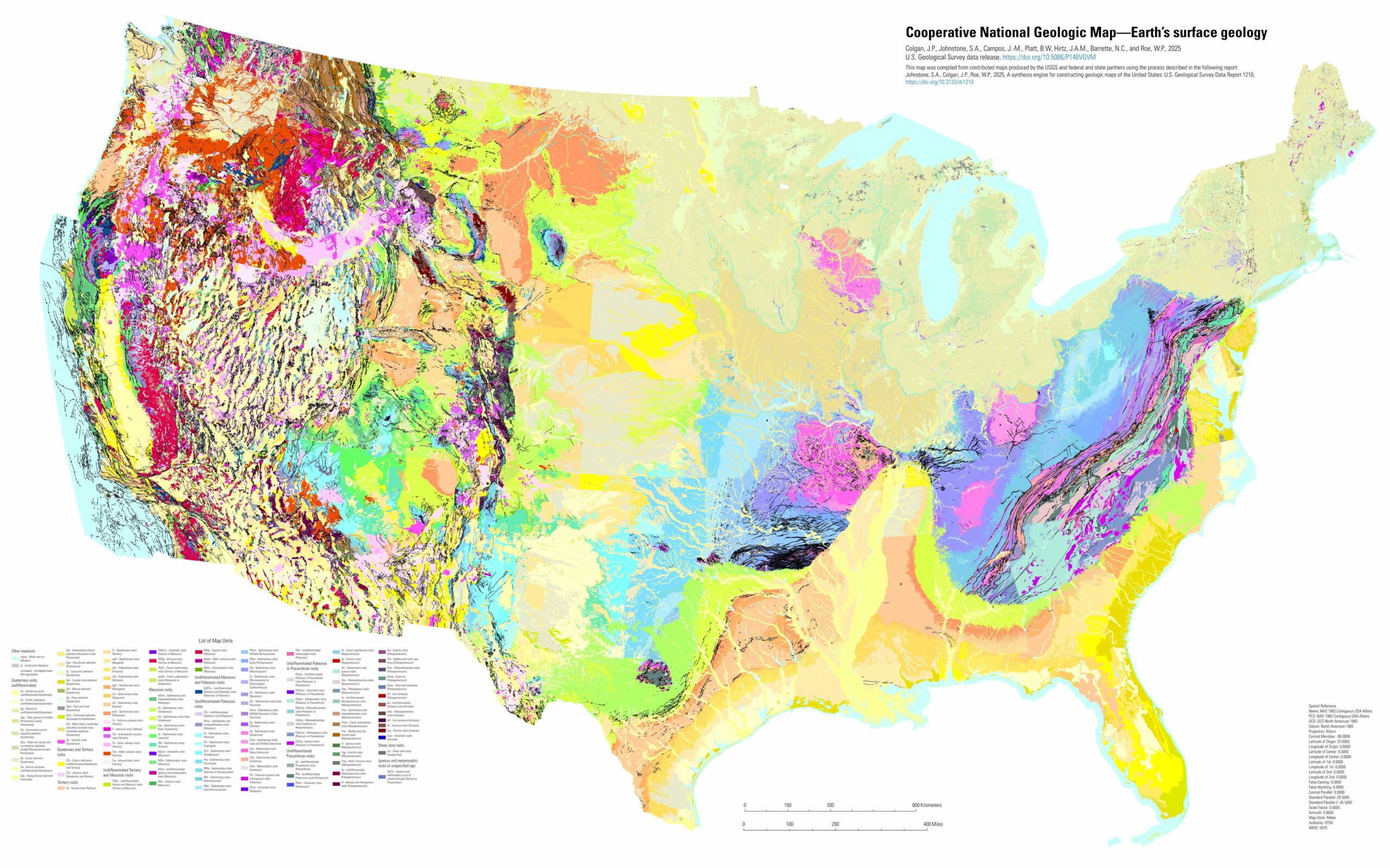 Geologic Map Of The United States Surface FlowingData Geologic Map Of The United States Surface FlowingData