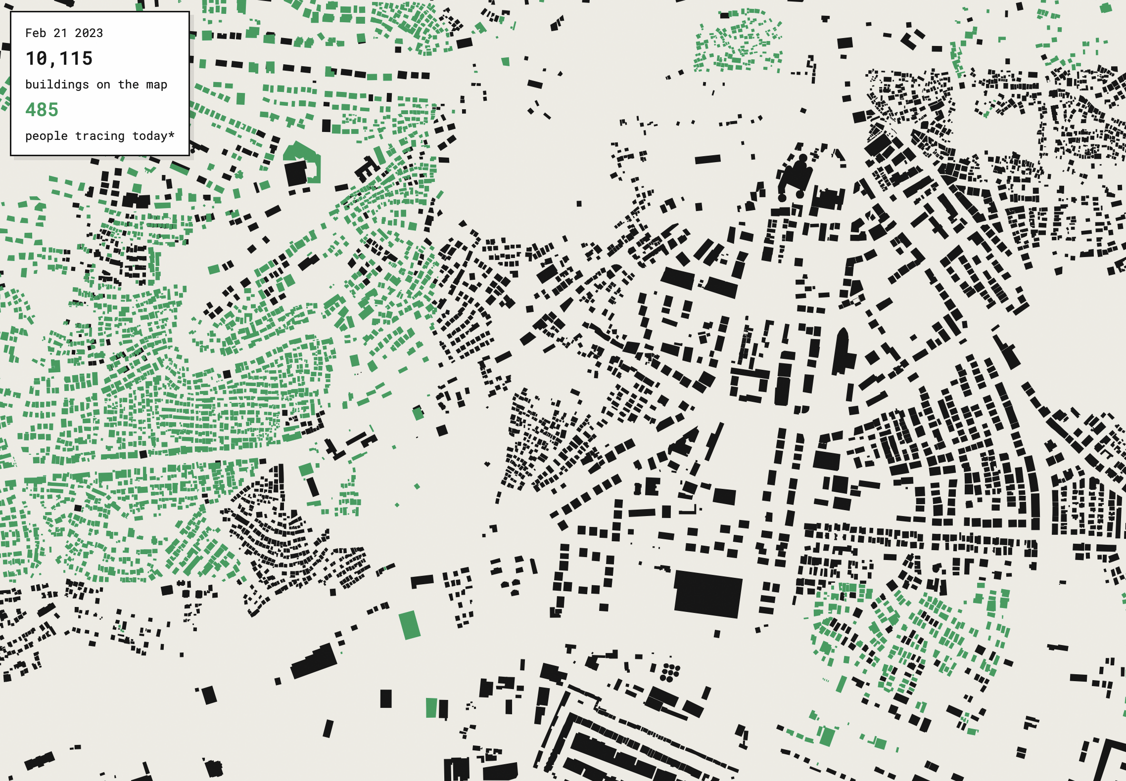 Mapping rooftops after an earthquake